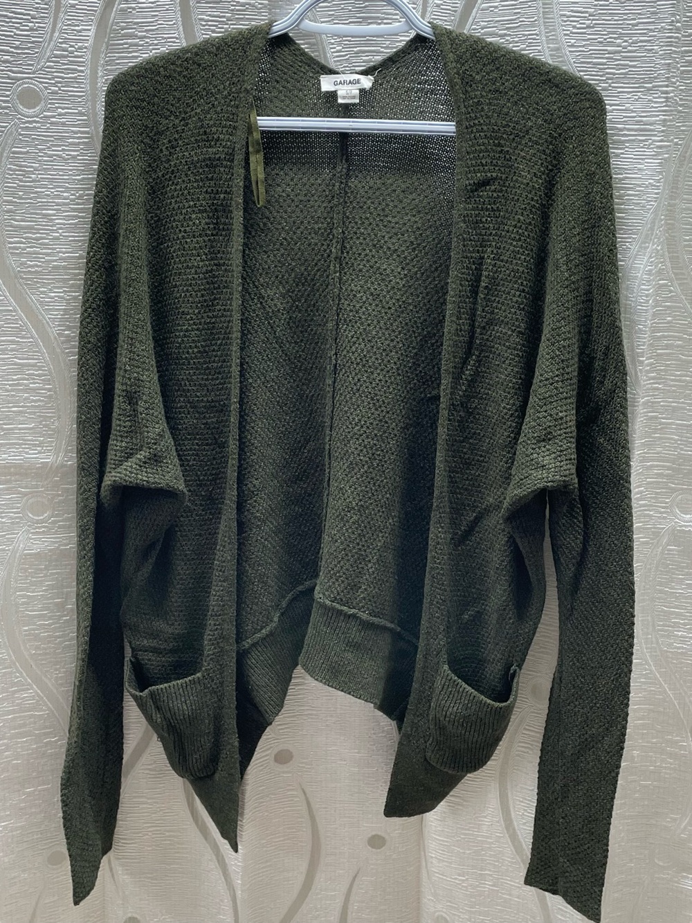 Garage Dark Olive Open-Front Women's Cardigan